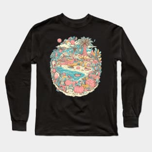 Scorching Coastal Paradise Long Sleeve T-Shirt